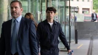 Álvaro Aguado, a la salida de la Ciutat de la Justícia, en mayo de este año