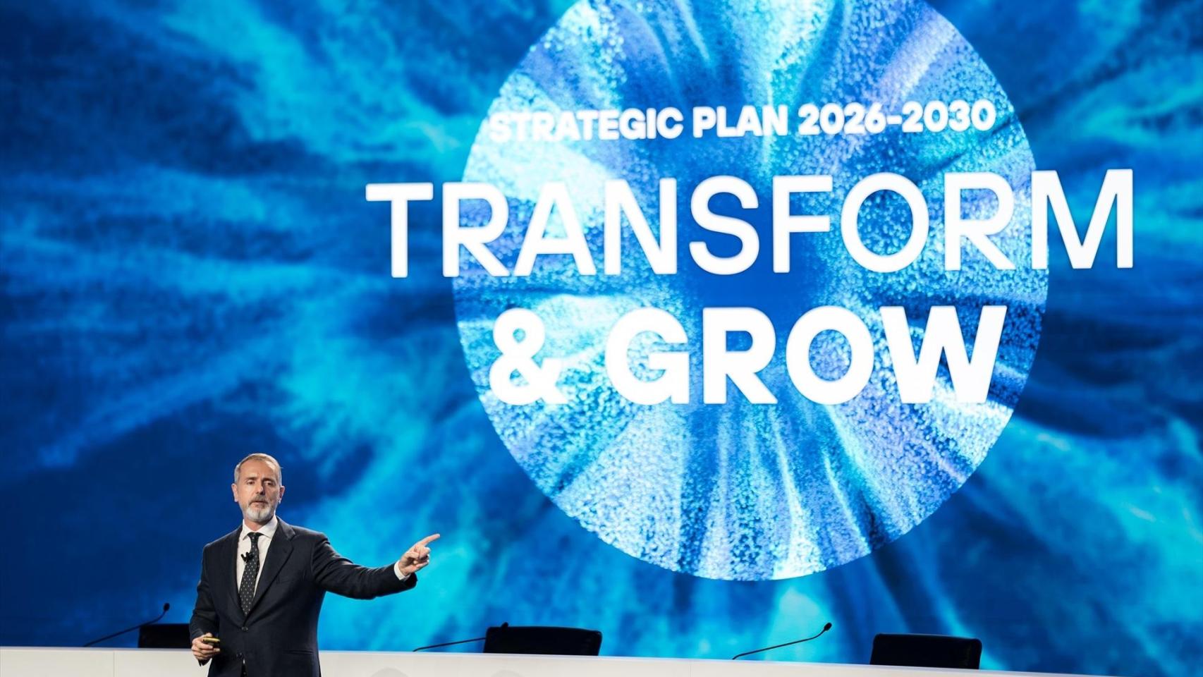 Marc Murtra, presidente de Telefónica, durante la presentación del plan estratégico 2026-2030 / EP