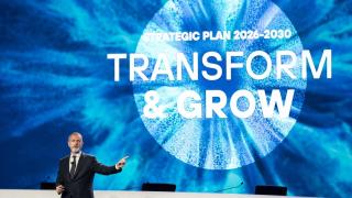 Marc Murtra, presidente de Telefónica, durante la presentación del plan estratégico 2026-2030 / EP