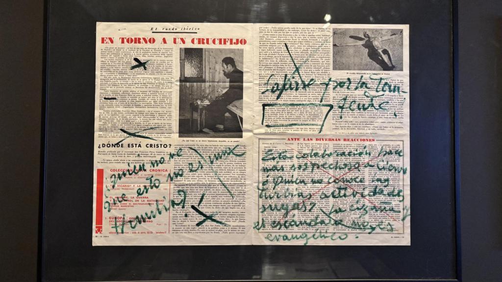 Detall d'un article censurat en què es pot llegir: Esta colaboración hace más sospechosa a Ciervo. ¿Quién no conoce hoy las turbias actividades suyas? La cizaña y el escándalo no es evangélico