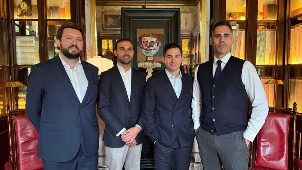 Albert Milián, Alvise Da Mosto, Jordi Mercader y Lluís Barrera, de izquierda a derecha