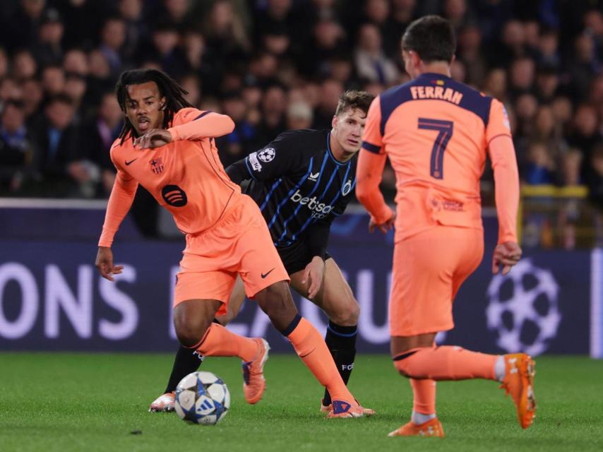Jules Koundé i Ferran Torres al Bruges-Barça de la Champions League