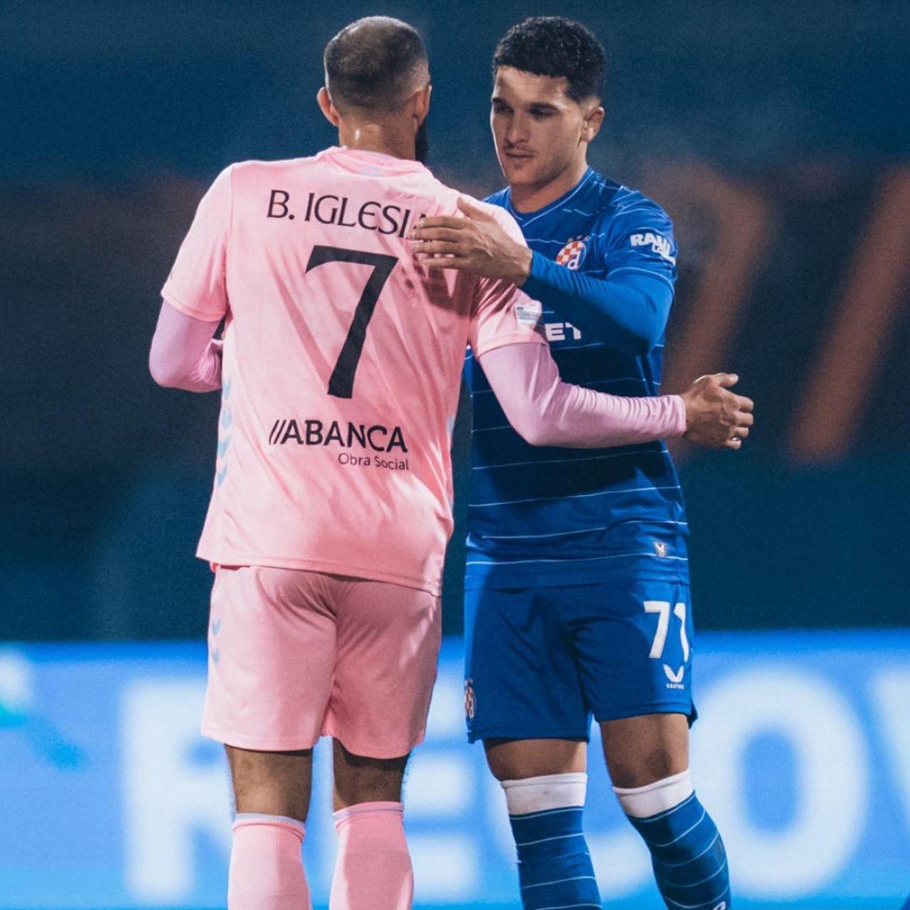 Borja Iglesias en el Dinamo de Zagreb-Celta de Vigo de l'Europa League