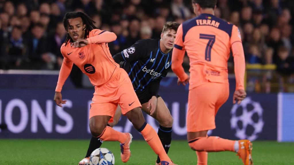Jules Koundé i Ferran Torres al Bruges-Barça de la Champions League