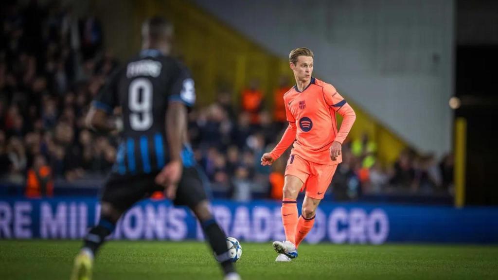 Frenkie de Jong en el Brujas-Barça de la Champions League