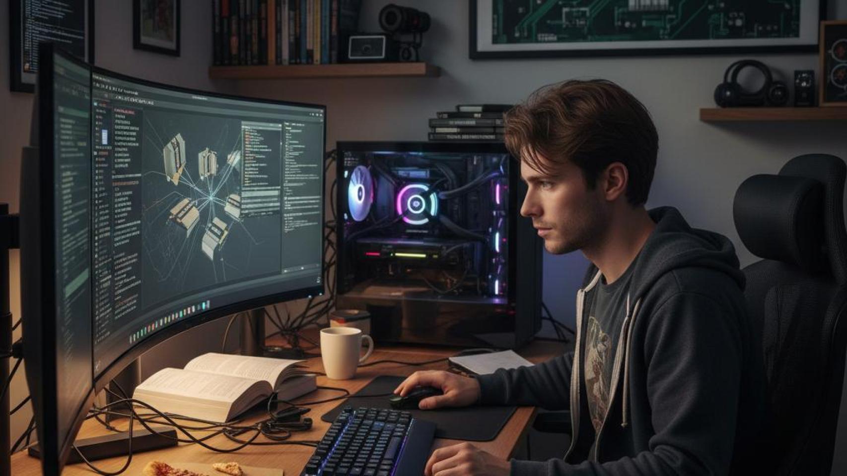 Un informático generado con IA