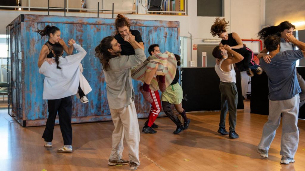 Ensayo de la obra teatral 'Germans de sang'