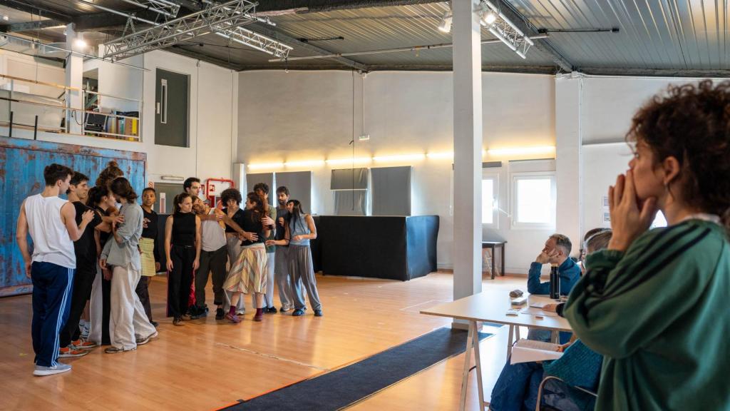 Ariadna Peya durante el ensayo de la obra teatral 'Germans de sang'