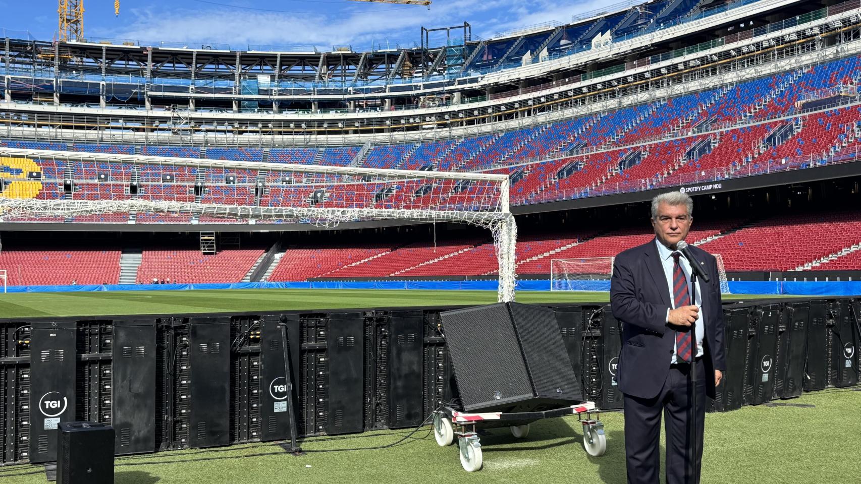 Joan Laporta en el Spotify Camp Nou