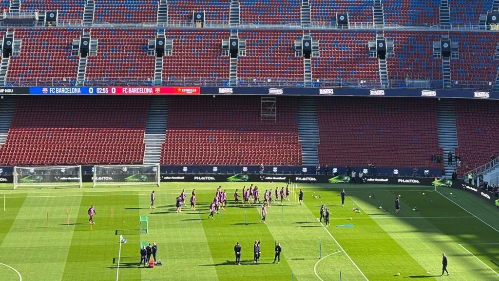 El Spotify Camp Nou en el entrenamiento a puerta abierta de inicios de noviembre