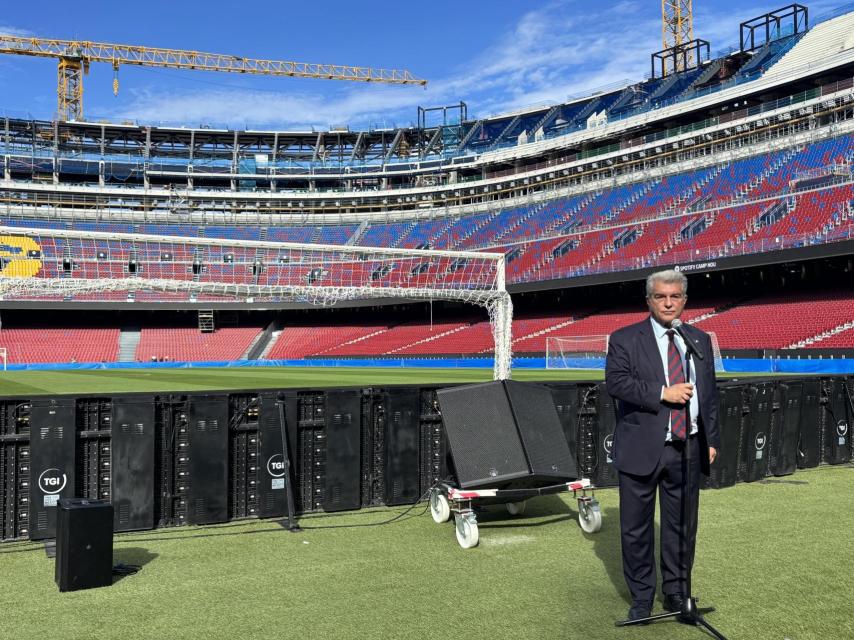 Joan Laporta en el Spotify Camp Nou