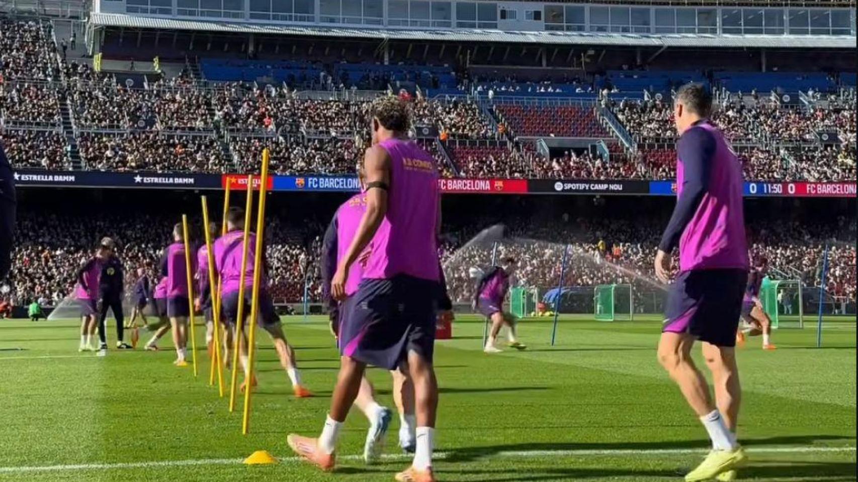 Lamine Yamal en el Camp Nou a inicios de noviembre