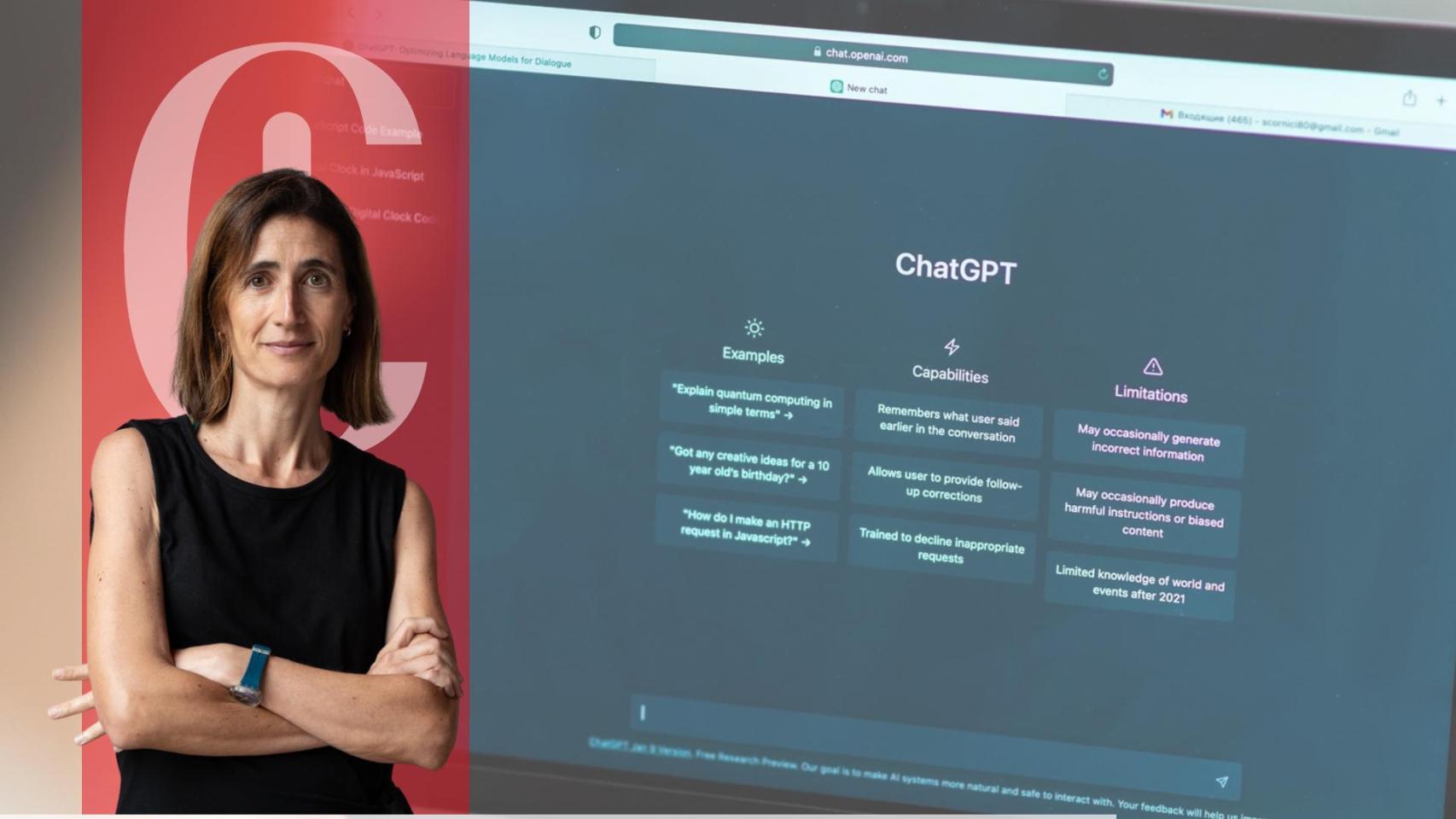 Una pantalla de ordenador con ChatGPT