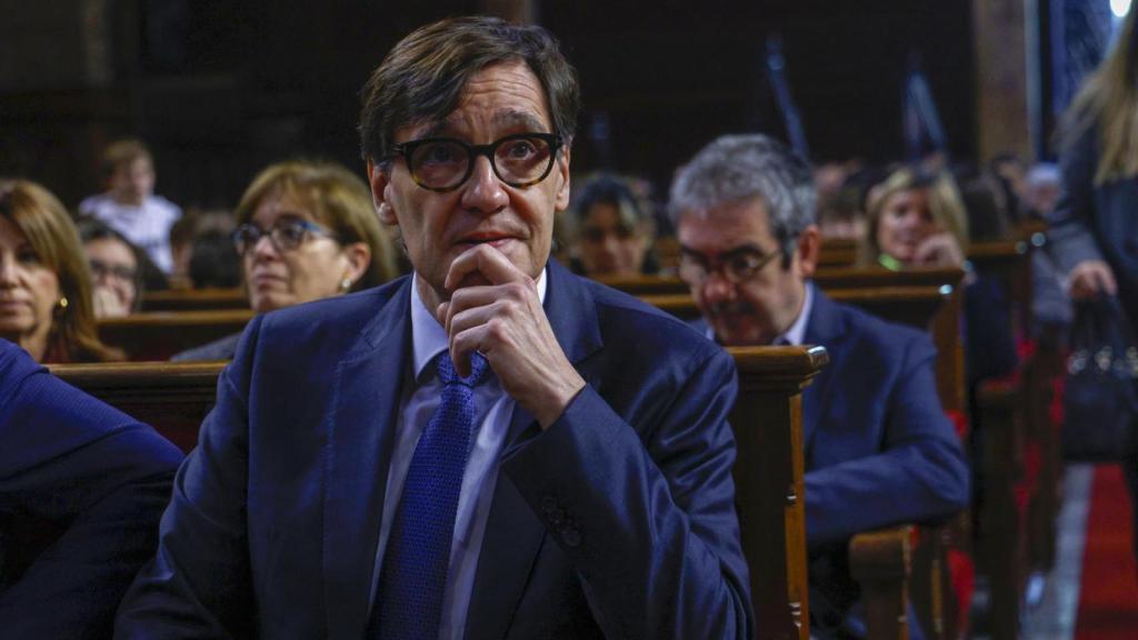 El presidente de la Generalitat, Salvador Illa, en el acto '1975-2025. La recuperación de los derechos y las libertades democráticas: la construcción de un futuro mejor'