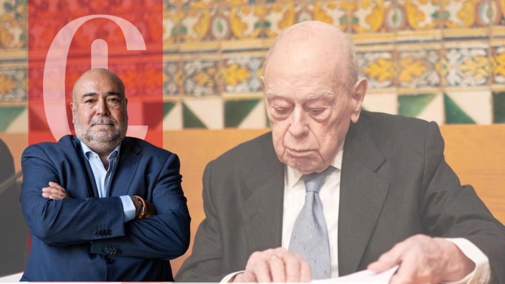 Fotomontaje de Xavier Salvador con Jordi Pujol de fondo