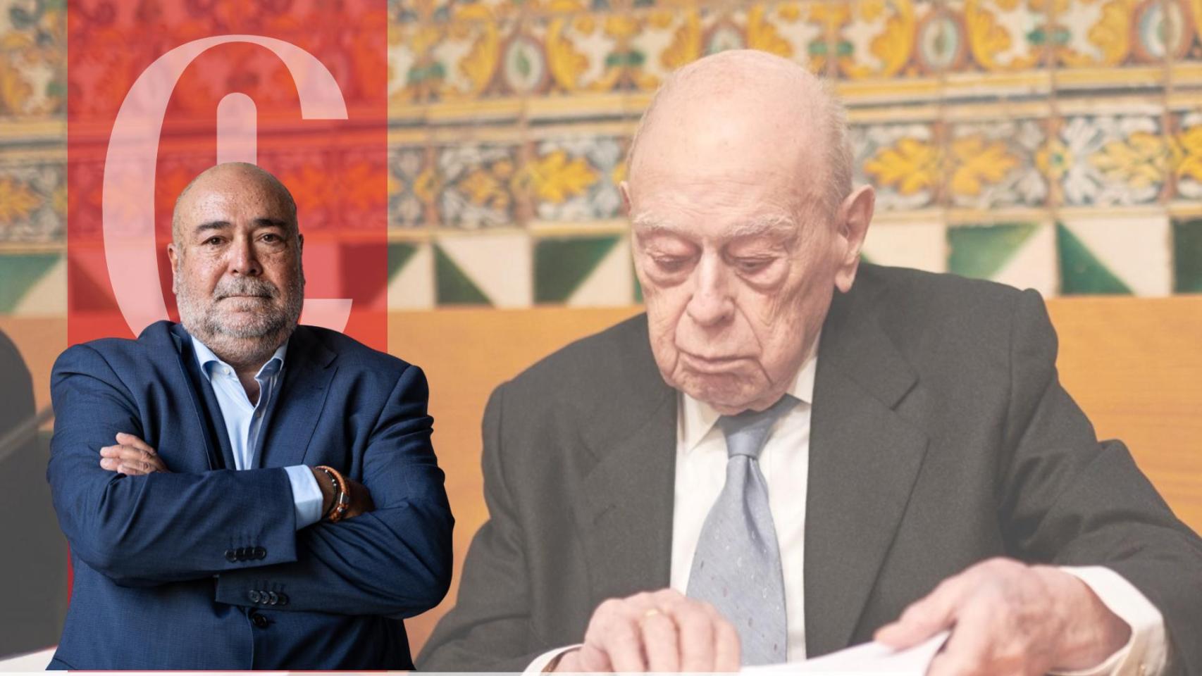 Fotomontaje de Xavier Salvador con Jordi Pujol de fondo