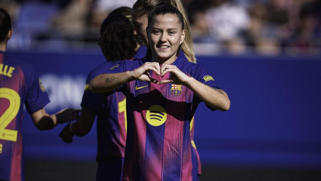 Claudia Pina marca contra el Dépor