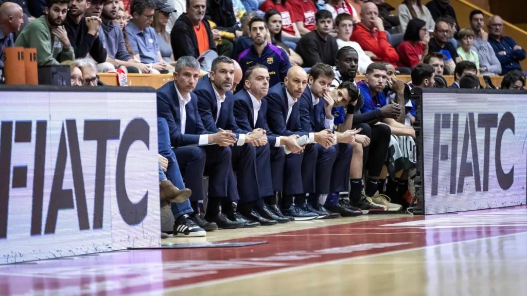 El banquillo del Barça de basket contra el Basket Girona