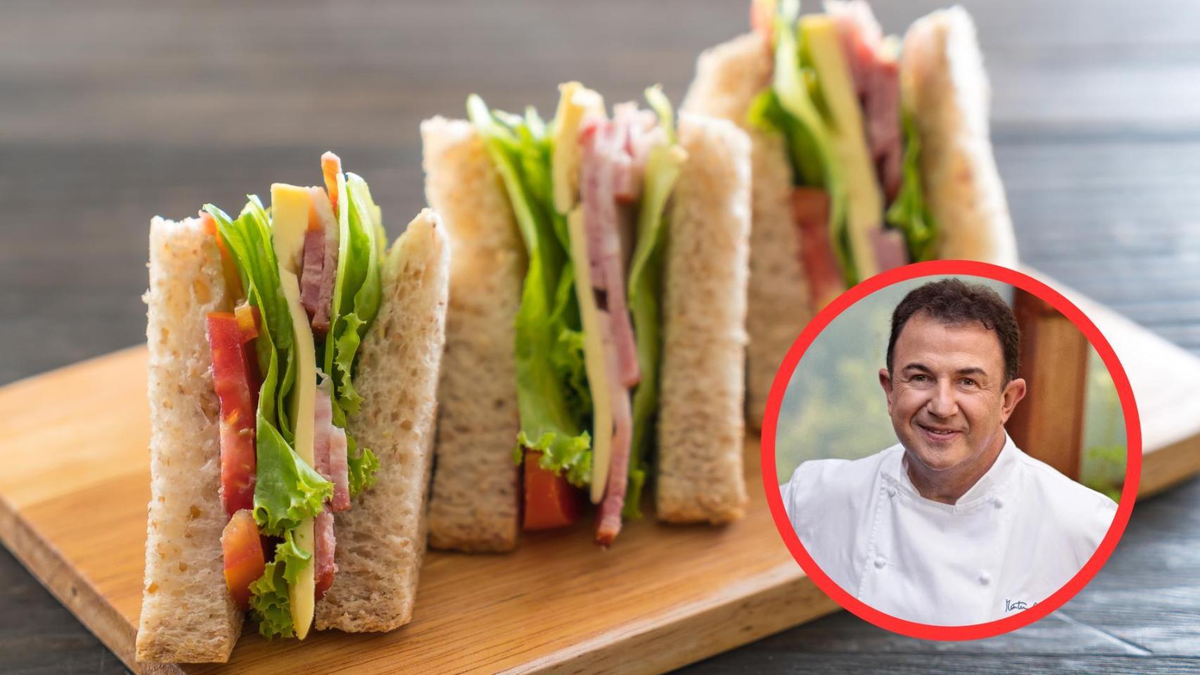 Martín Berasategui y sándwich