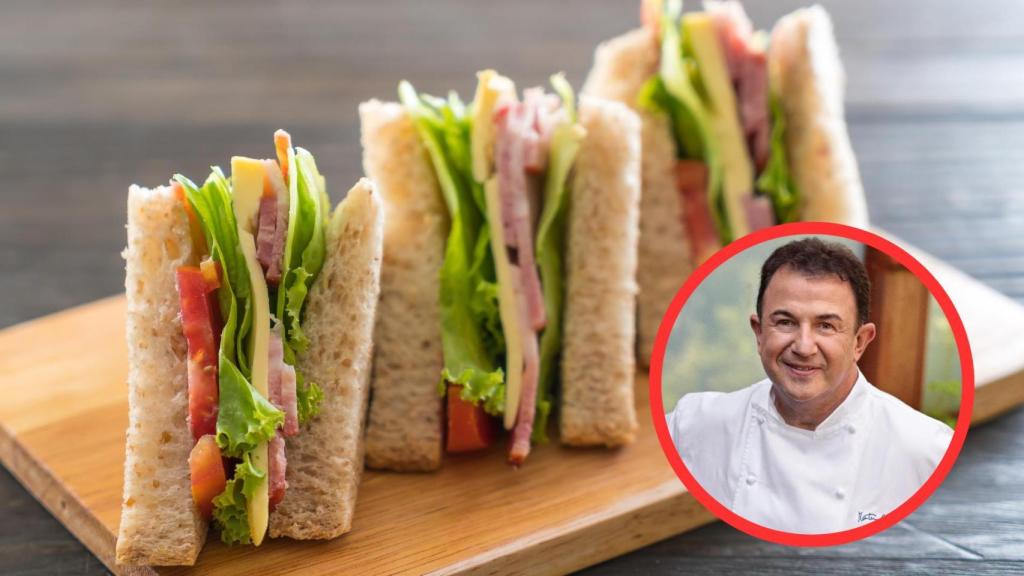 Martín Berasategui y sándwich