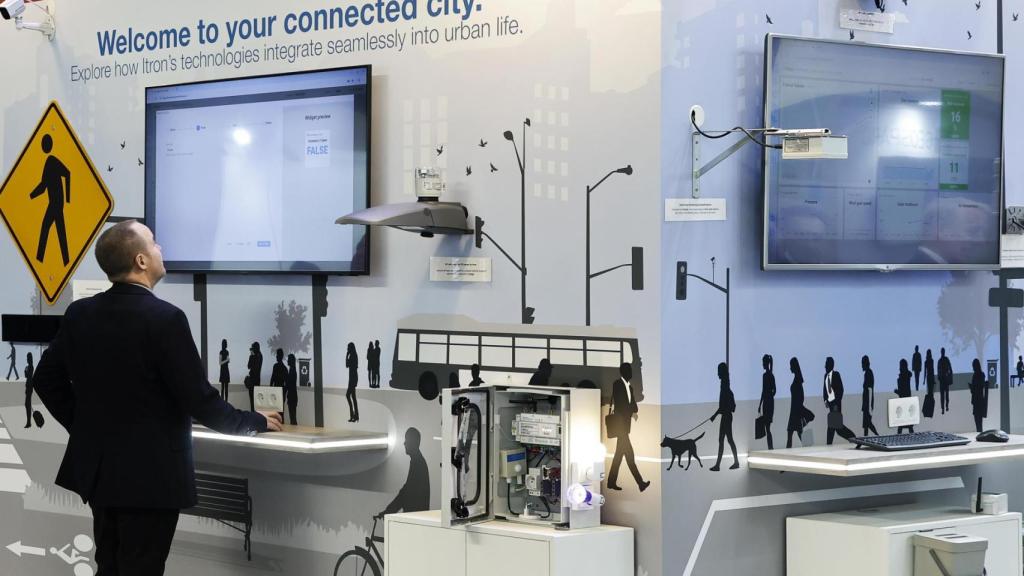 Aspecto del Smart City Expo World Congress (SCEWC), en Barcelona