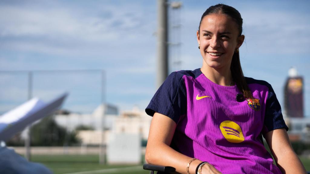 Carla Serrajordi, jugadora del Barça Femení, entrevistada per Culemanía a la Ciutat Esportiva Joan Gamper