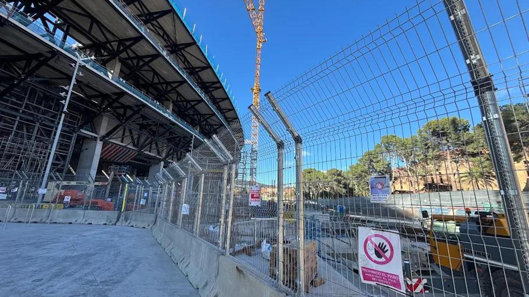 Las obras que faltar por hacer en el lateral del Camp Nou para obtener la licencia 1B