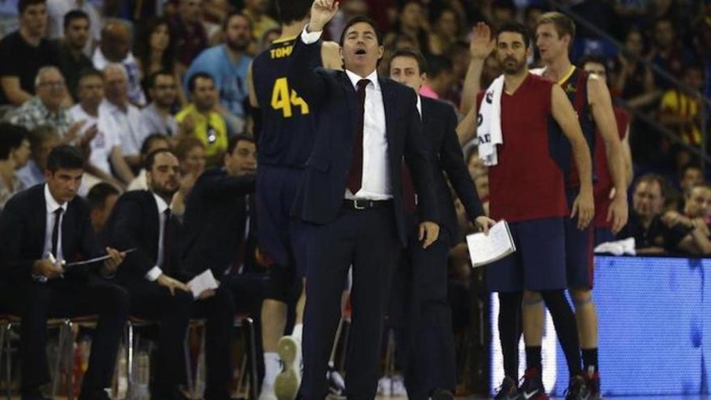 Xavi Pascual en la seva primera etapa com a entrenador del Barça de bàsquet