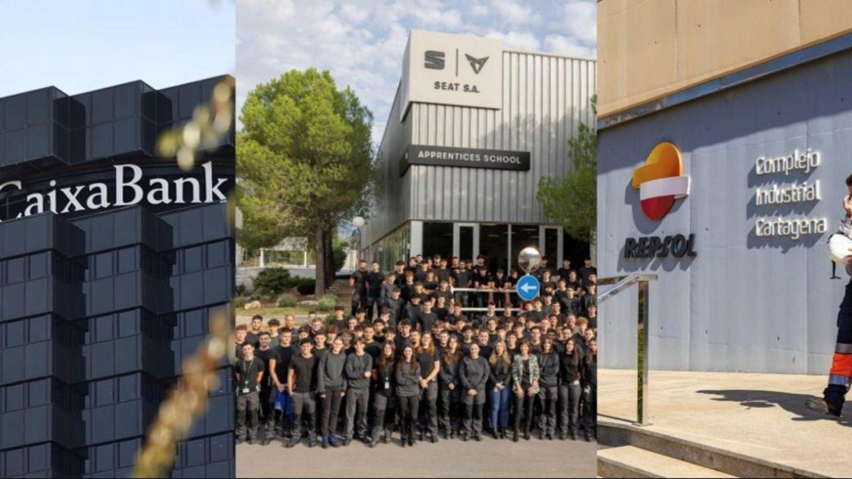 Imagen de Caixabank, Seat y Repsol
