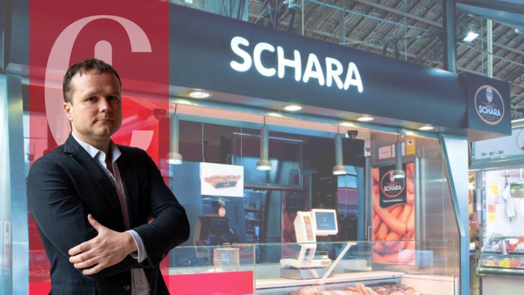 Parada de Schara en un mercado