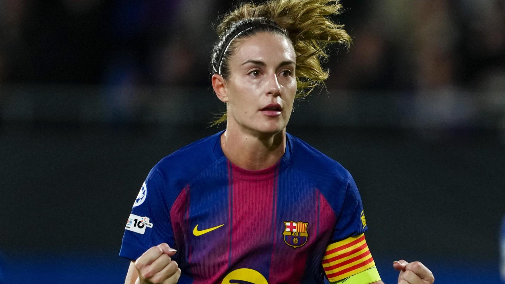 Alexia Putellas celebra un gol en el Barça Femenino-OH Leuven de la Champions League