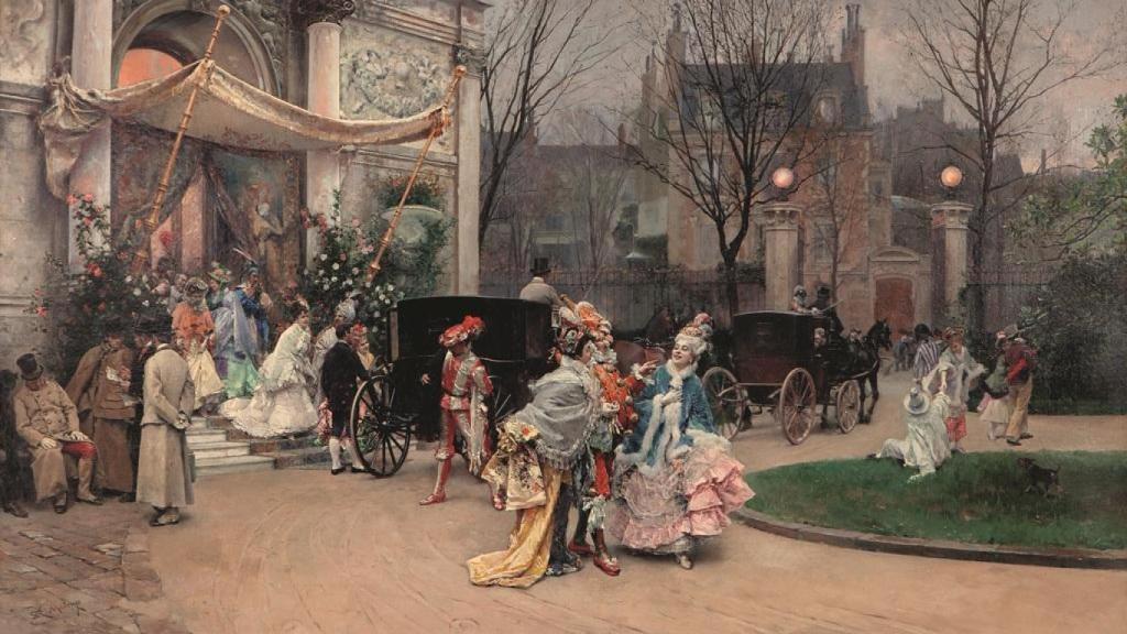 El óleo de Raimundo de Madrazo ‘Salida del baile de máscaras’, de 1878.