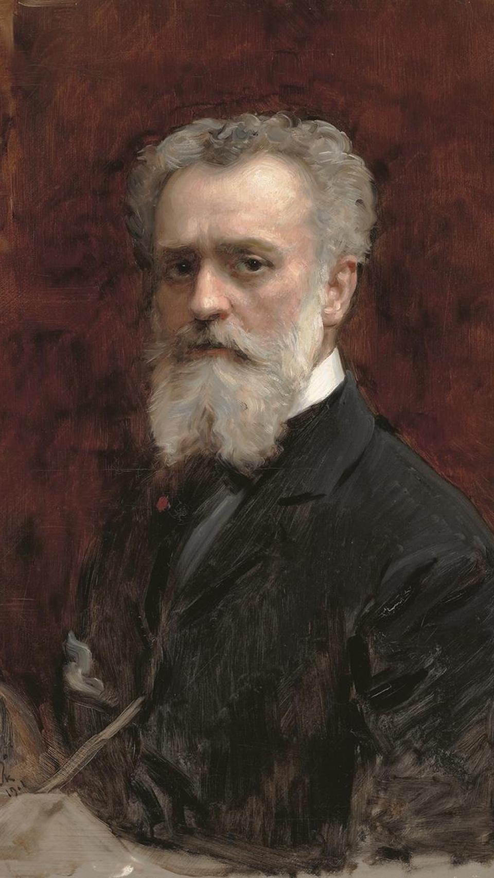 Autorretrato de Raimundo de Madrazo y Garreta, fechado en 1901.