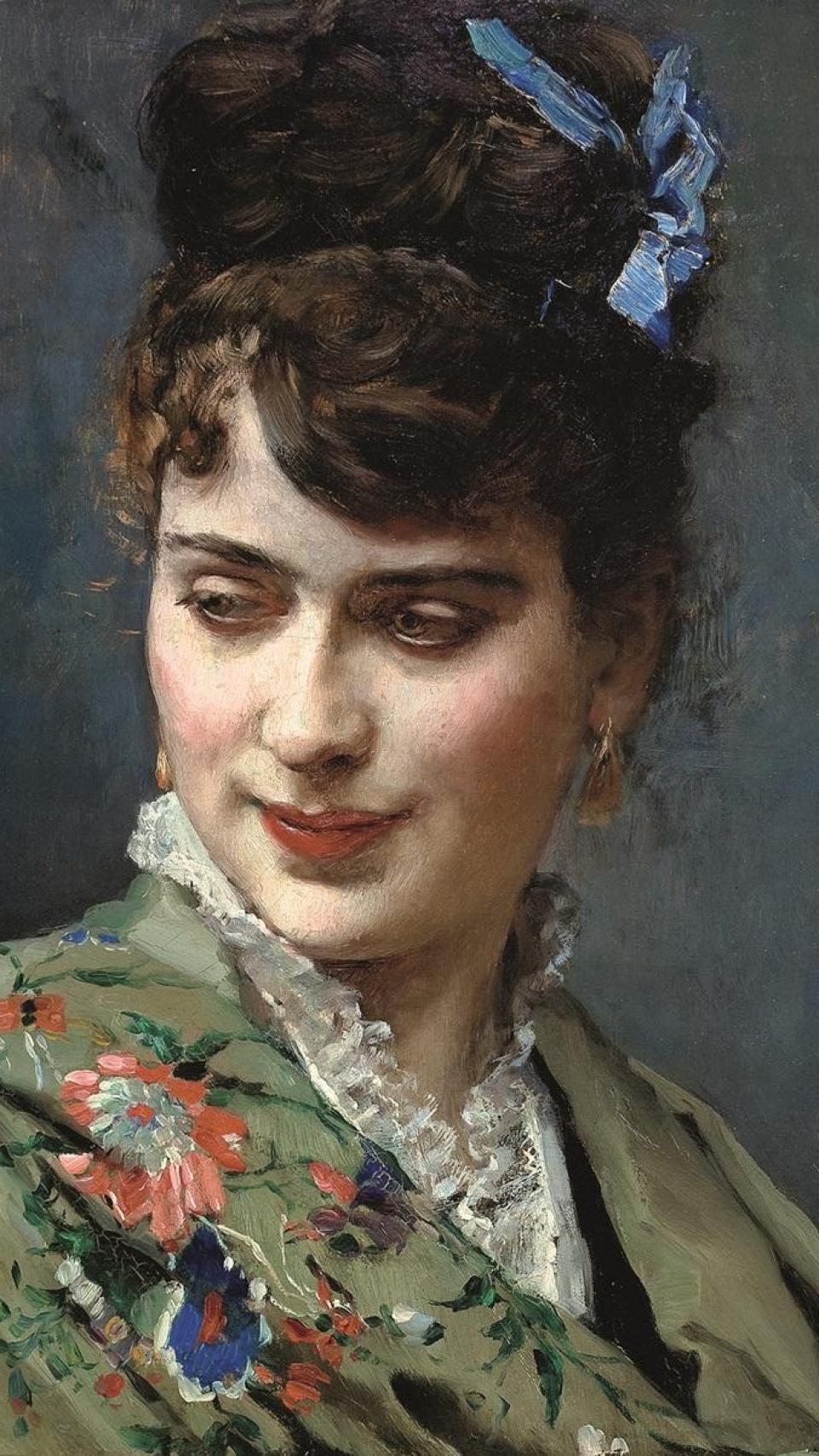 Retrat de la model Aline Masson, cap a finals de 1870.