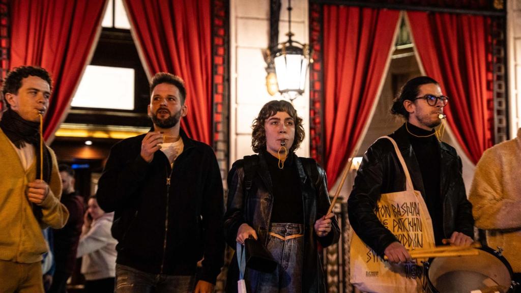 Manifestación en el Hotel Palace