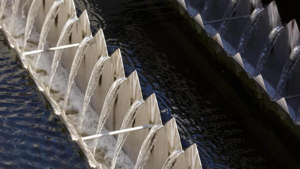 Agua en una depuradora