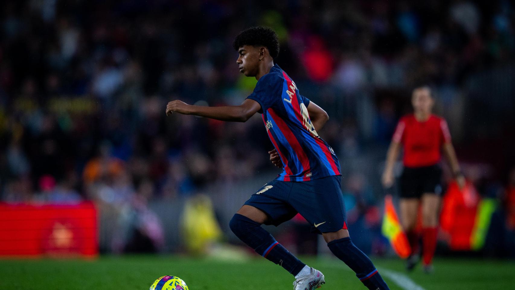 El debut de Lamine Yamal con el Barça a los 15 años, en abril de 2023