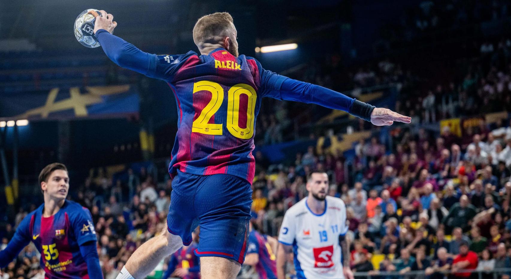 Aleix Gómez marca un gol davant el Wisla Plock