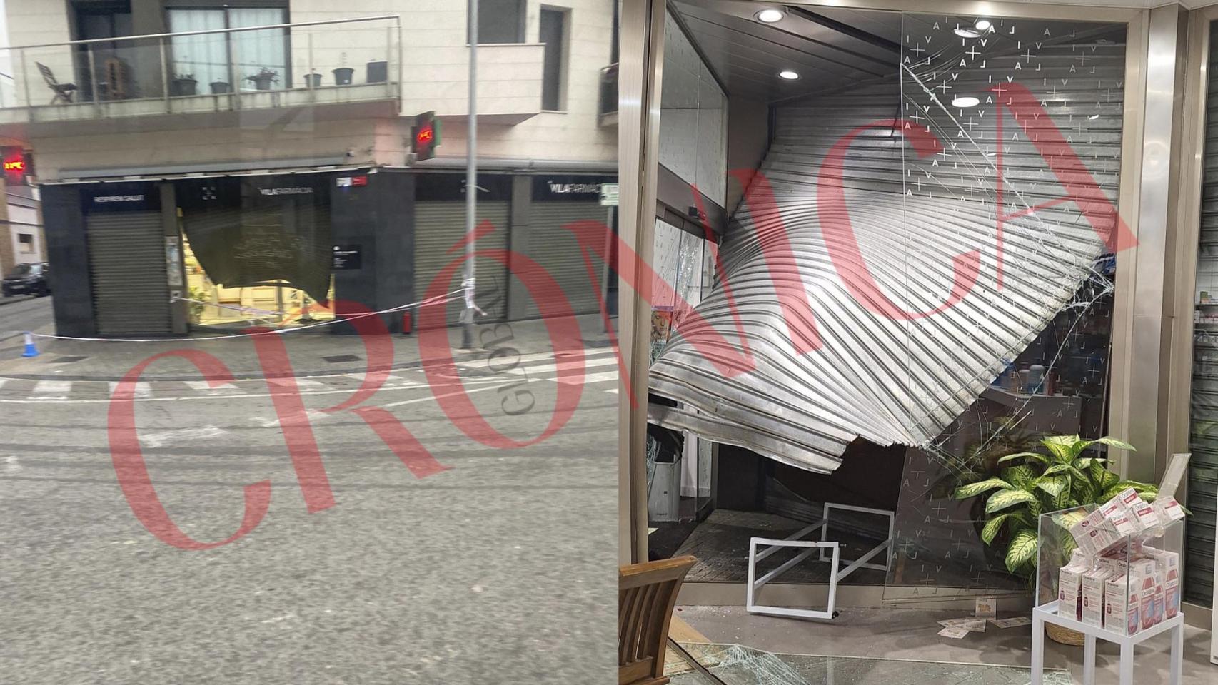 Imágenes del alunizaje en una farmacia de Montcada i Reixac