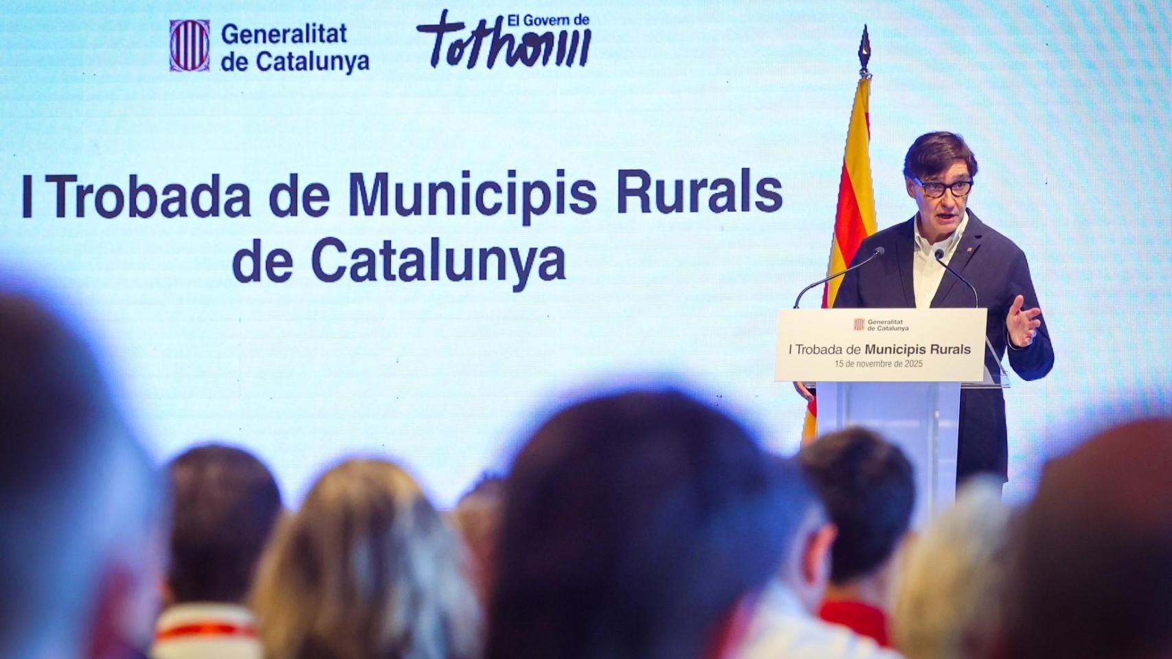 Salvador Illa abre la primera Trobada de Municipis Rurals del Govern en Món Sant Benet, en la comarca del Bages