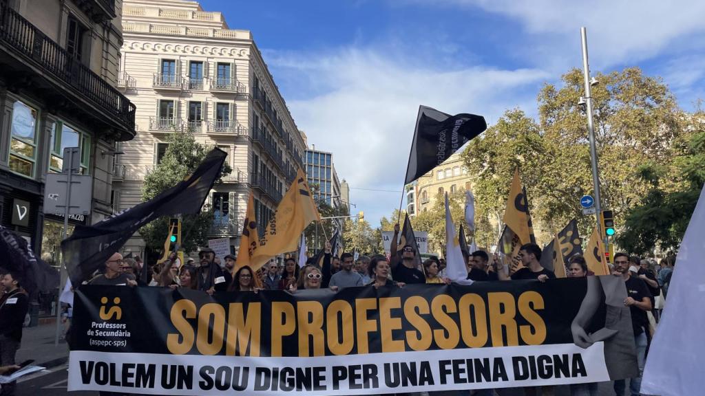Pancarta en la manifestación de Educación del 15N