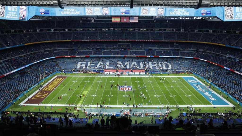 L'estadi Santiago Bernabéu, a punt per a un partit de la NFL