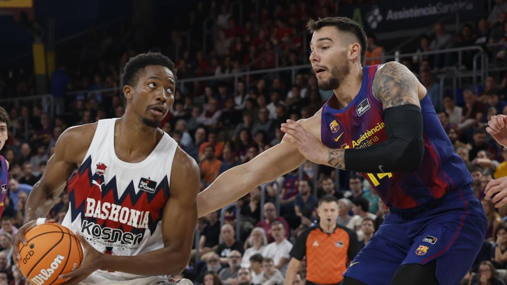 Willy Hernangómez, en acción durante el Barça de basket-Baskonia