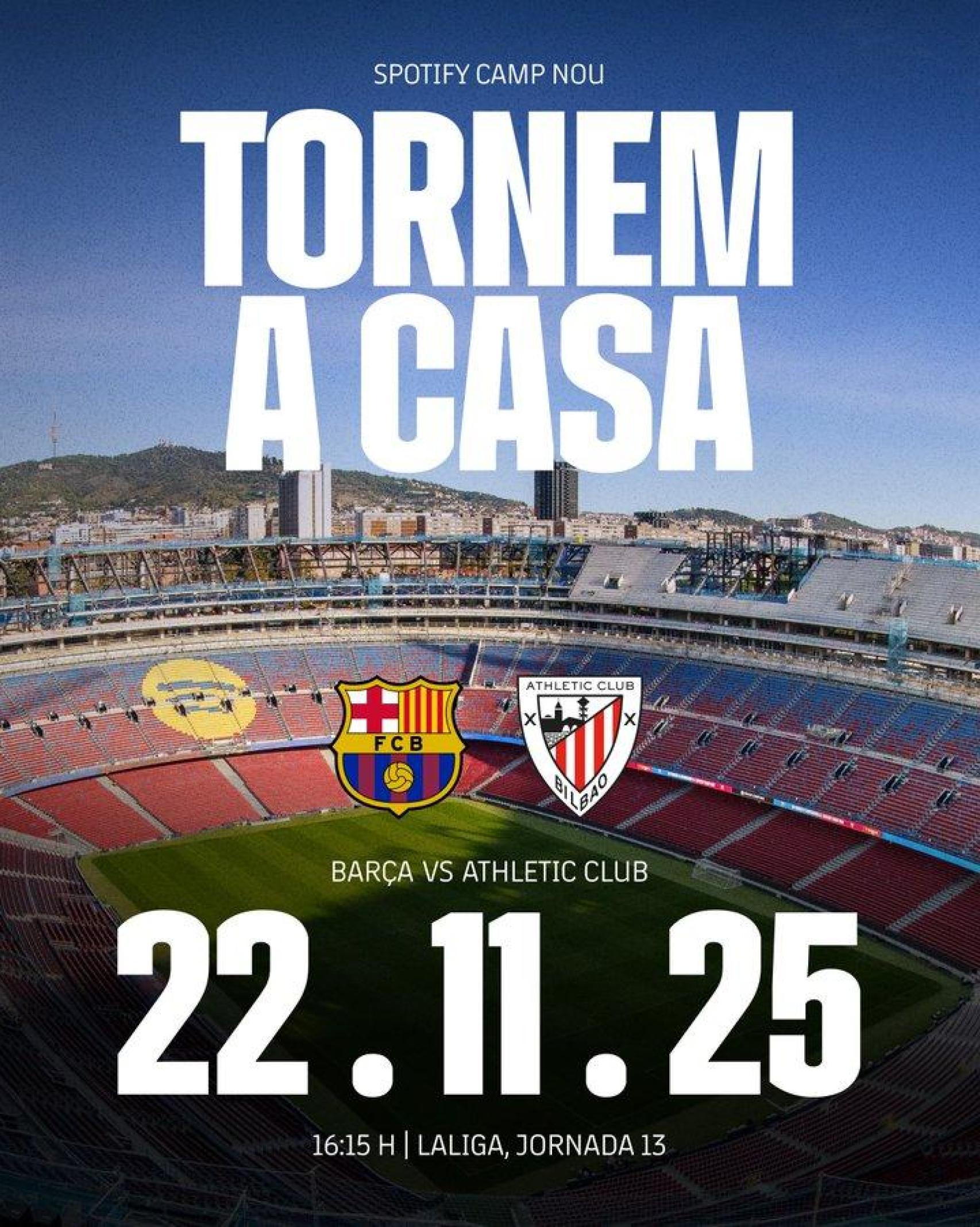 Tornem a casa, el Barça anuncia la data de retorn al Camp Nou