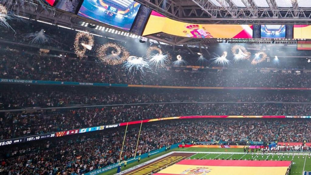 El Santiago Bernabéu en el partit entre els Washington Commanders i els Miami Dolphins de la NFL