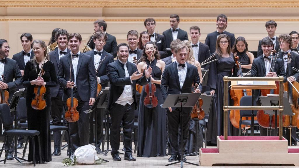 La orquesta de la Escuela Superior de Música Reina Sofía, en su recital en el Carnegie Hall de Nueva York / EFE