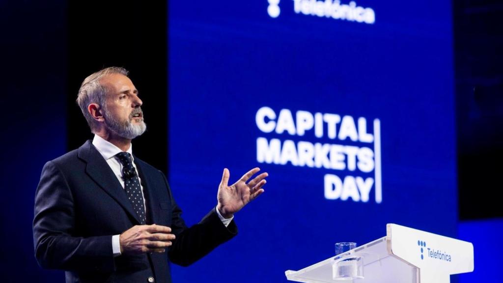 El presidente de Telefónica, Marc Murtra, durante el reciente Capital Markets Day