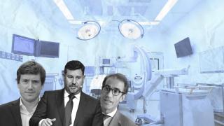 Un montaje de Pau Relat, Oriol Sagrera y Eduard Romeu sobre una imagen de un quirófano