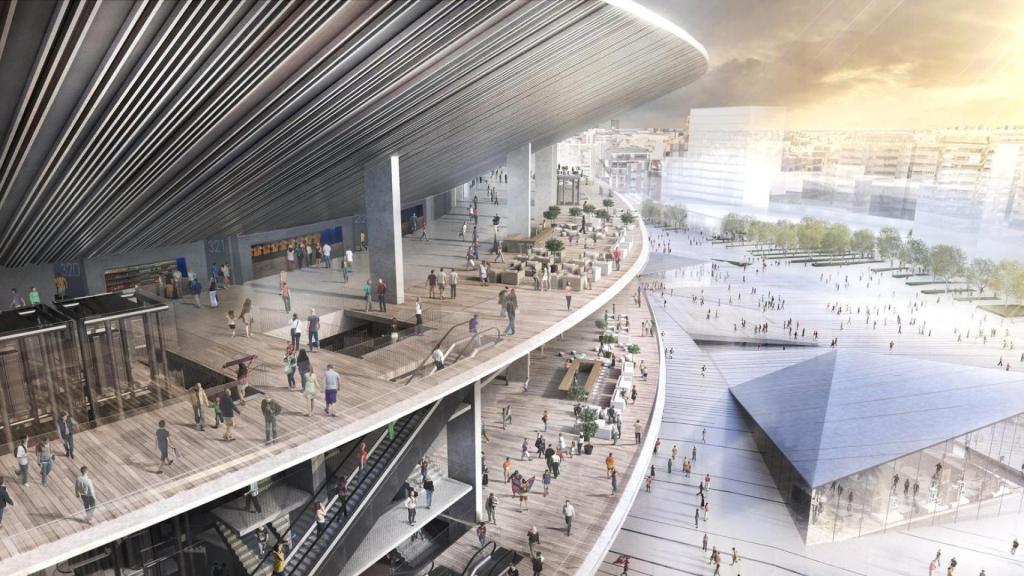 Las imágenes de la primera propuesta de 'Nikken Sekkei' y 'Joan Pascual i Ramon Ausió'