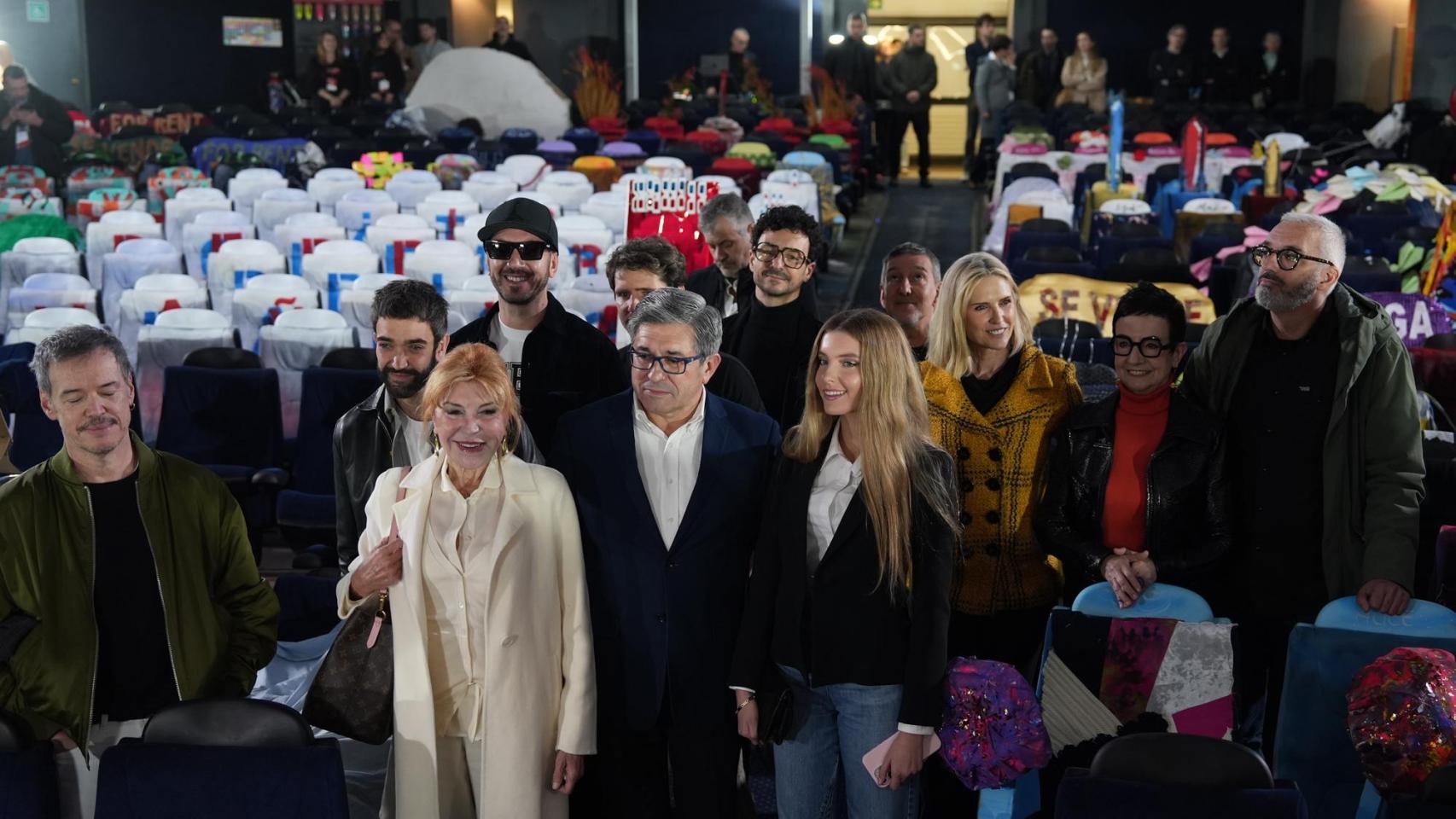 La baronesa Thyssen junto a su hija, Carmen Cervera, y Joan Manuel Sevillano